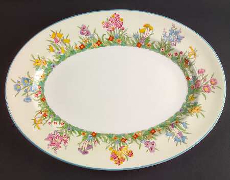 Prairie Flowers 15" Oval Serving Platter