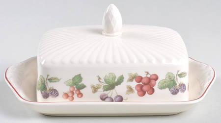 Provence Queensware Rectangular Covered Butter by Wedgwood