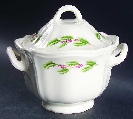 Queen's Holly Sugar Bowl & Lid