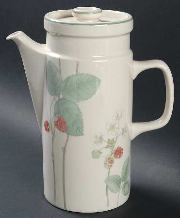 Raspberry Cane Coffee Pot & Lid