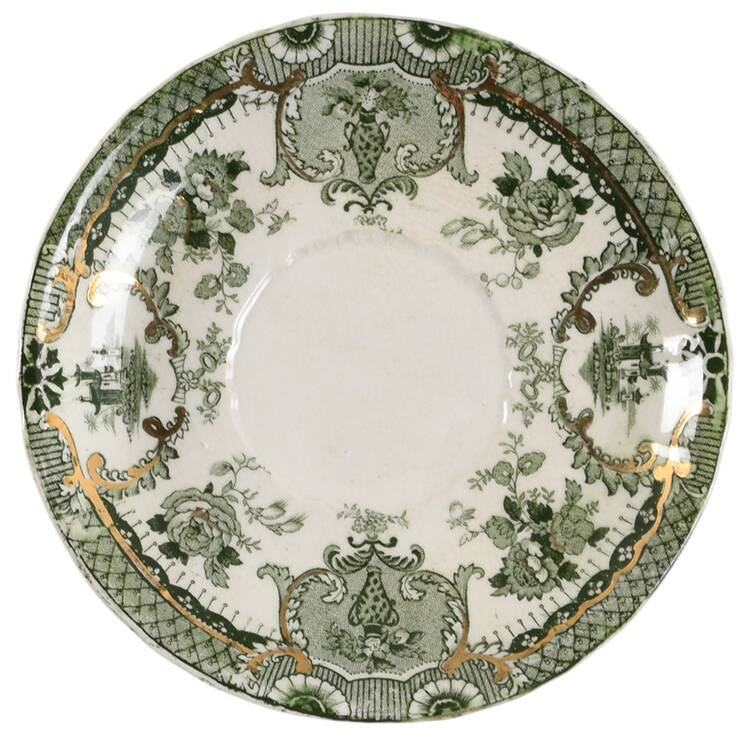 Raleigh Green (Gold Accent) Saucer