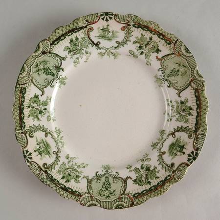 Raleigh Green (Gold Accent) Salad Plate