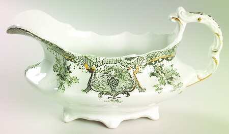 Raleigh Green (Gold Accent) Gravy Boat