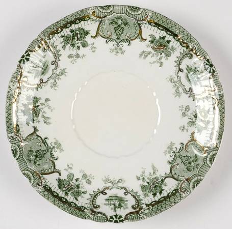 Raleigh Green (Gold Accent) Saucer for Cream Soup Bowl
