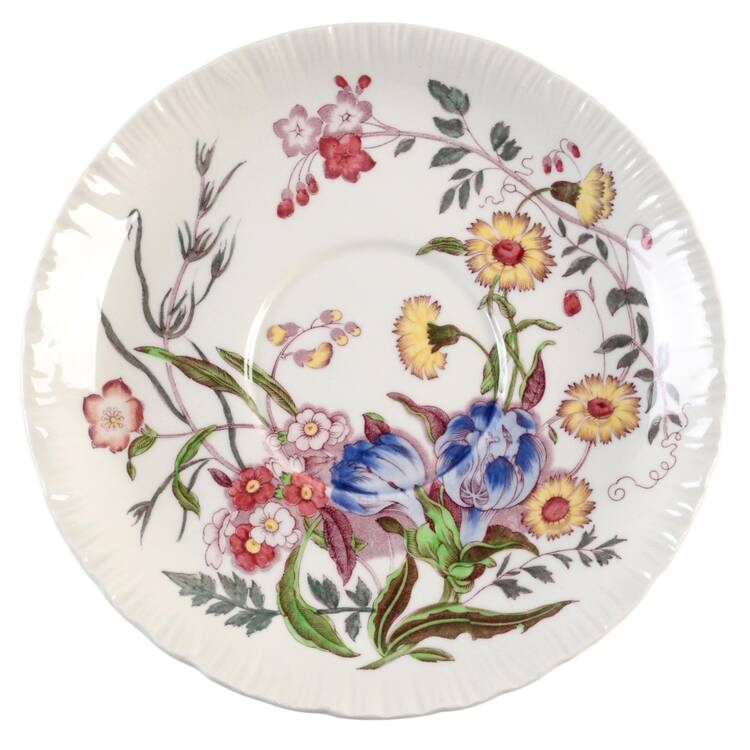 Ranunculus Multicolor Saucer for Cream Soup Bowl