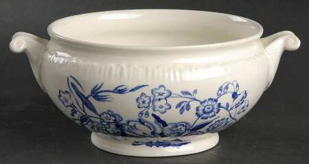 Ranunculus Blue Sauce Boat No LId