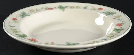 Raspberry Large Rim Soup Bowl