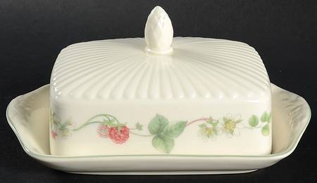 Raspberry Rectangular Covered Butter