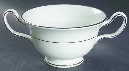 Regal Platinum Footed Cream Soup Bowl