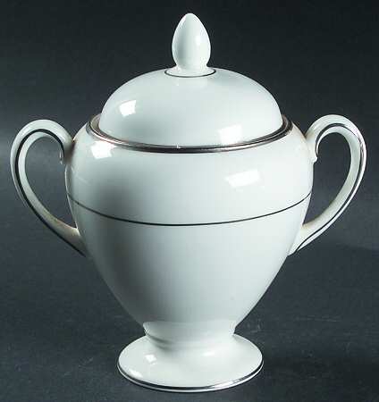 Regal Platinum Globe Shape Sugar Bowl & Lid