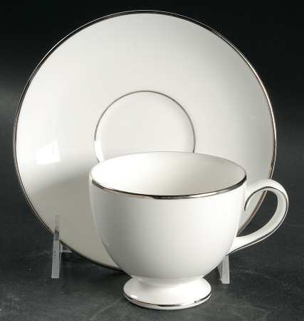 Regal Platinum Footed Cup & Saucer Set