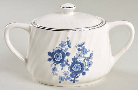 Royal Blue Sugar Bowl & Lid