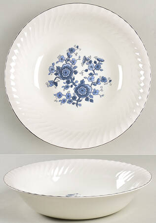 Royal Blue 9" Round Vegetable Bowl