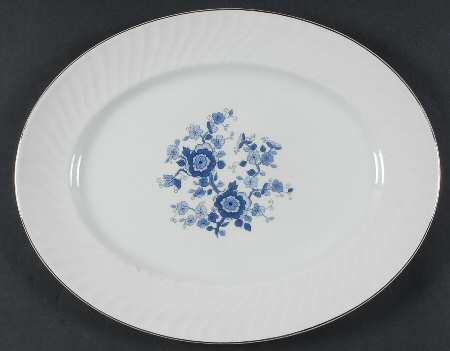Royal Blue 14" Oval Serving Platter