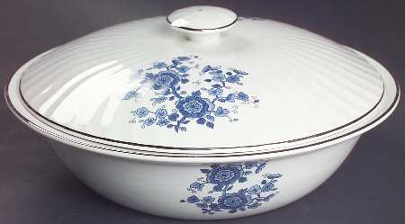 Royal Blue Round Covered Vegetable