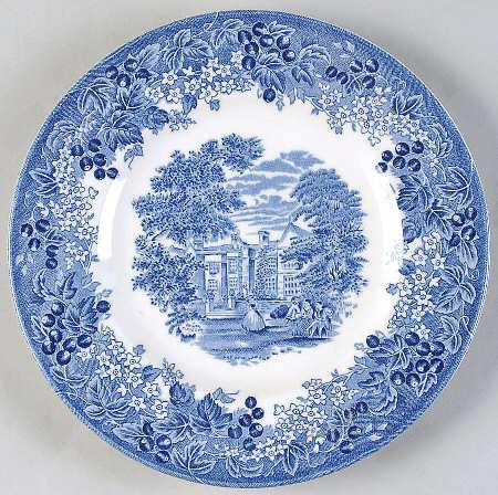 Romantic England Blue Bread & Butter Plate