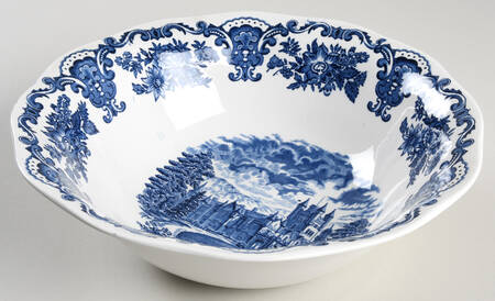 Royal Homes of Britain Blue 10" Round Vegetable Bowl