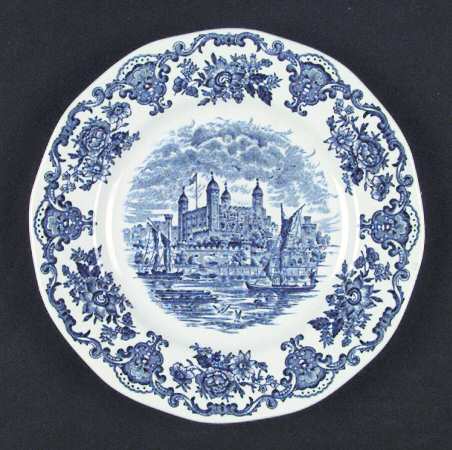 Royal Homes of Britain Blue Dessert/Pie Plate