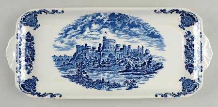 Royal Homes of Britain Blue Large Sandwich Tray