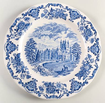 Royal Homes of Britain Blue Service Plate (Charger)