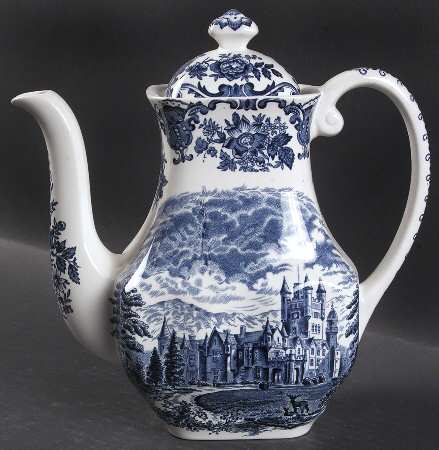 Royal Homes of Britain Blue Small Coffee Pot & Lid