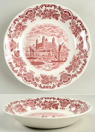 Royal Homes of Britain Pink Coupe Soup Bowl