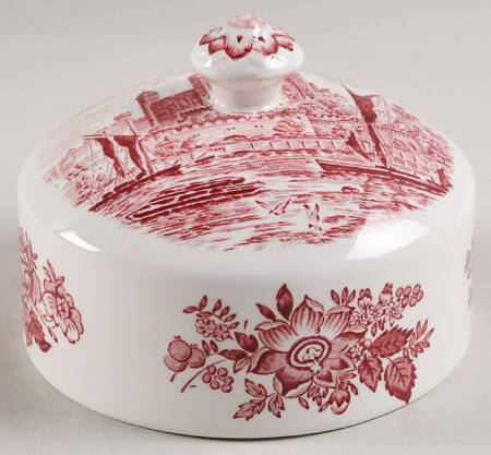Royal Homes of Britain Pink Lid for Round Butter
