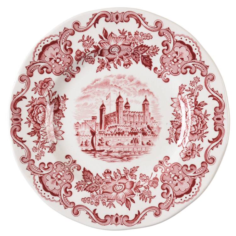Royal Homes of Britain Pink Bread & Butter Plate
