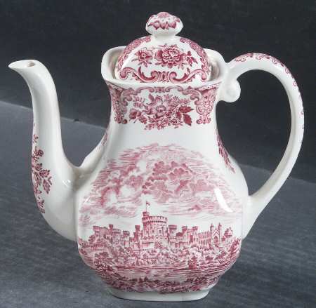 Royal Homes of Britain Pink Small Coffee Pot & Lid