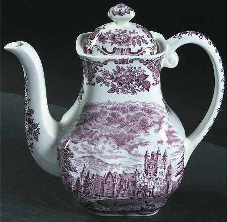 Royal Homes of Britain Pink Coffee Pot & Lid