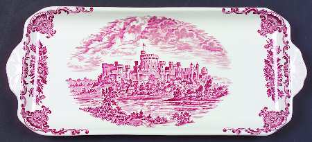 Royal Homes of Britain Pink Large Sandwich Tray