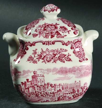 Royal Homes of Britain Pink Mini Sugar Bowl & Lid