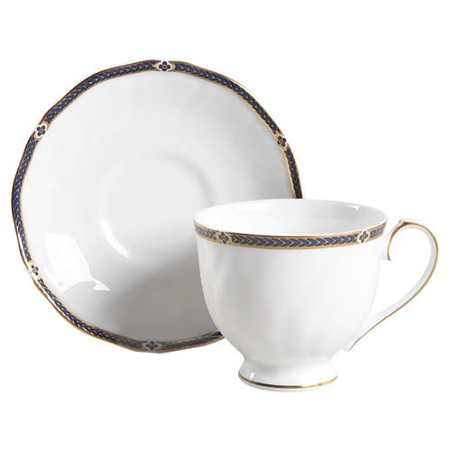 Royal Lapis Footed Cup & Saucer Set