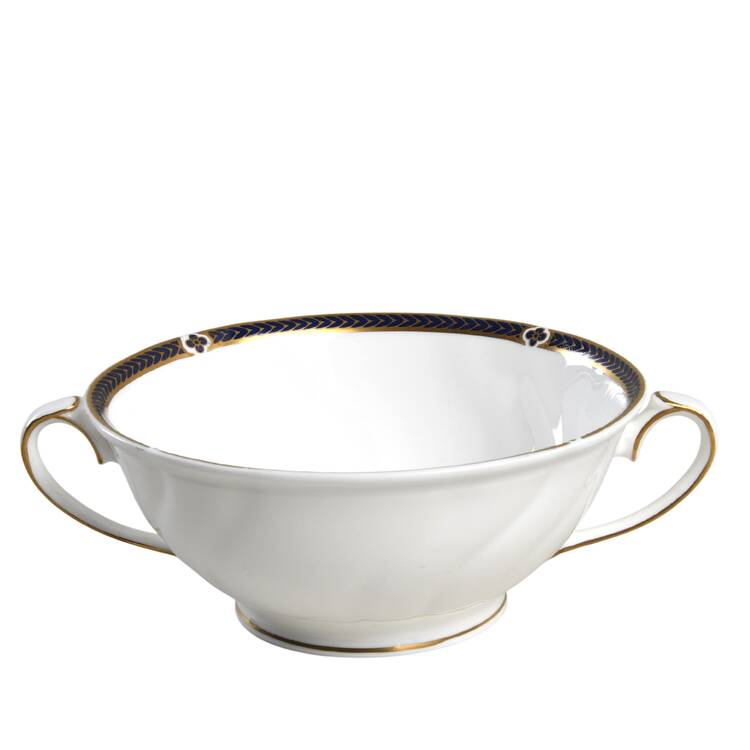 Royal Lapis Footed Cream Soup Bowl