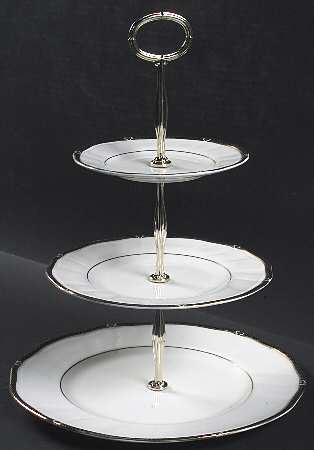 Royal Lapis 13 7/8"-14 1/4" 3-Tiered Serving Tray(DP,SP,BB) HC