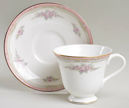 Rosalie Footed Cup & Saucer Set