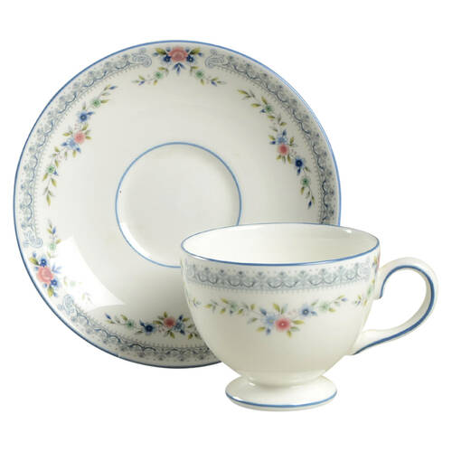 Rosedale Footed Cup & Saucer Set by Wedgwood