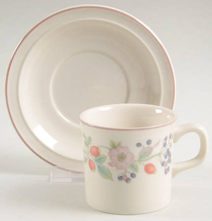 Roseberry Flat Demitasse Cup & Saucer Set
