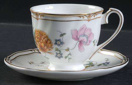 Rosemeade Footed Demitasse Cup & Saucer Set
