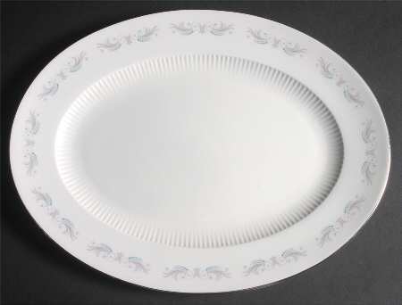 Rouen (Platinum Trim) 15" Oval Serving Platter
