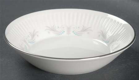 Rouen (Platinum Trim) Fruit/Dessert (Sauce) Bowl