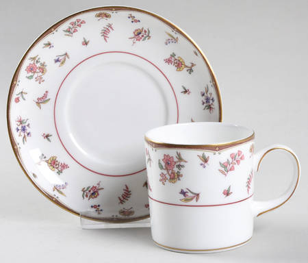 Rouen (Gold Trim) Bond Shape Demitasse Cup and Saucer Set