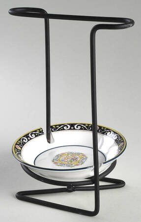 Runnymede Blue 8"-8 1/4" Salad Serving Set/Utensil Holder  HC