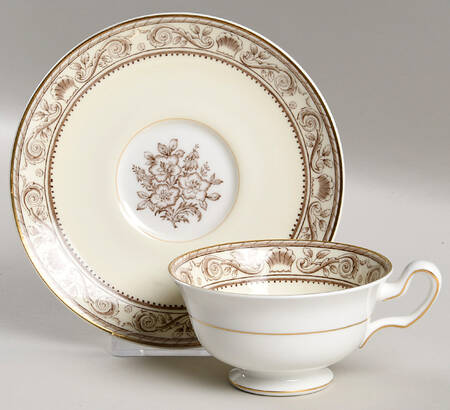 Runnymede Cream Footed Cup & Saucer Set