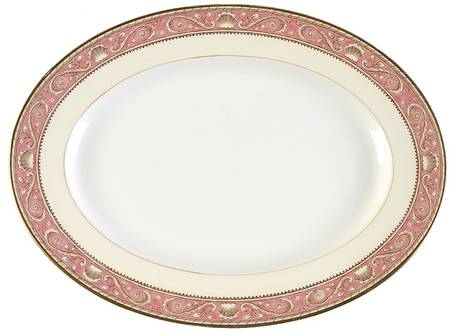 Runnymede Pink 13" Oval Serving Platter