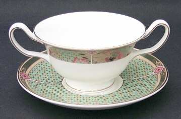 Samarkhand Footed Cream Soup Bowl & Saucer Set