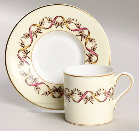 Sandringham Pink Bond Shape Demitasse Cup and Saucer Set