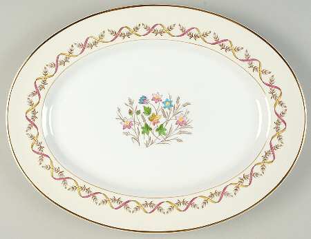 Sandringham Pink 15" Oval Serving Platter
