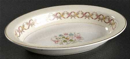 Sandringham Pink 9" Oval Vegetable Bowl