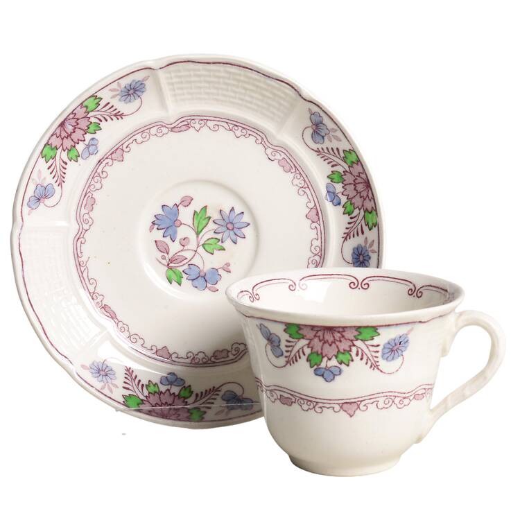 Saxon Footed Demitasse Cup & Saucer Set